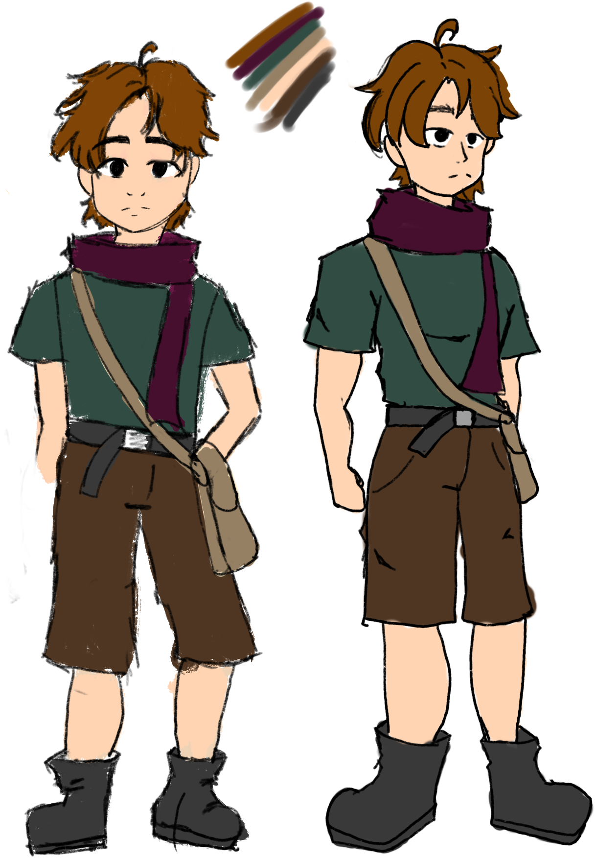 Croquis du personnage principal